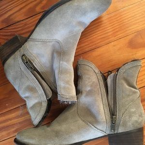 Splendid tan suede faux fur-lined booties